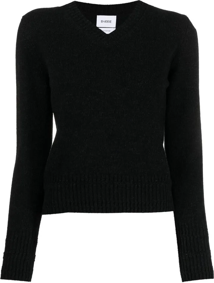 V-neck cashmere-knit top