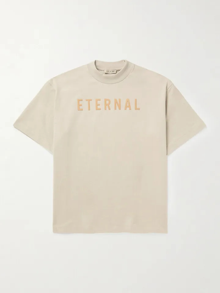 Logo-Flocked Cotton-Jersey T-Shirt