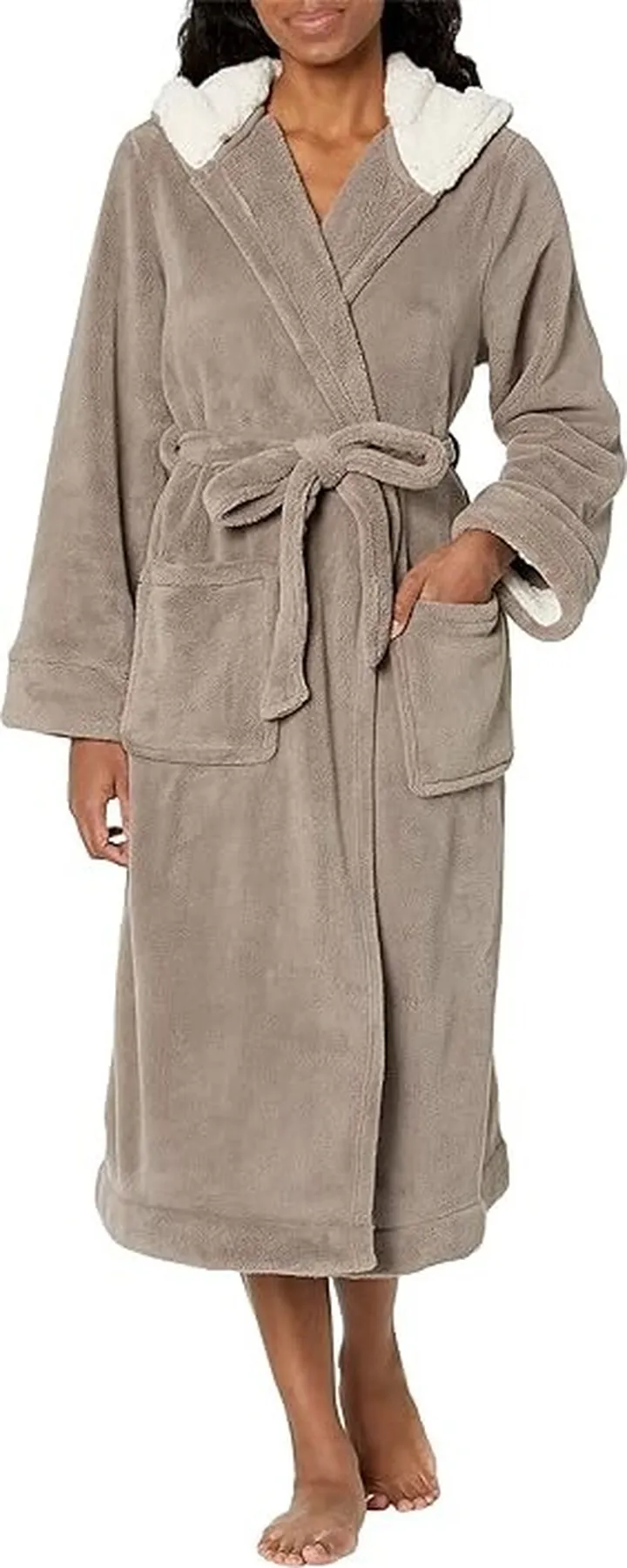 L.L.Bean Petite Wicked Plush Robe (Ledge) Women's Robe