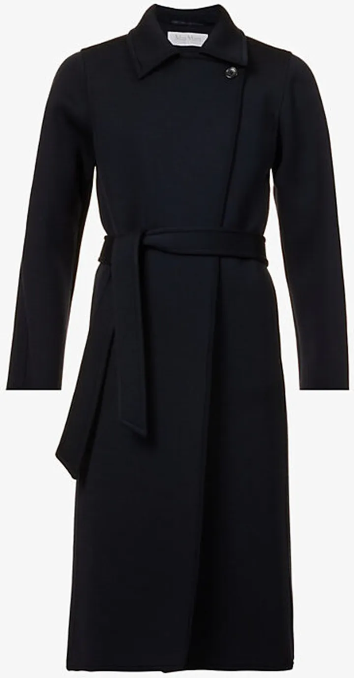 Womens Ultramarine Manuela Double-breasted Wool Coat