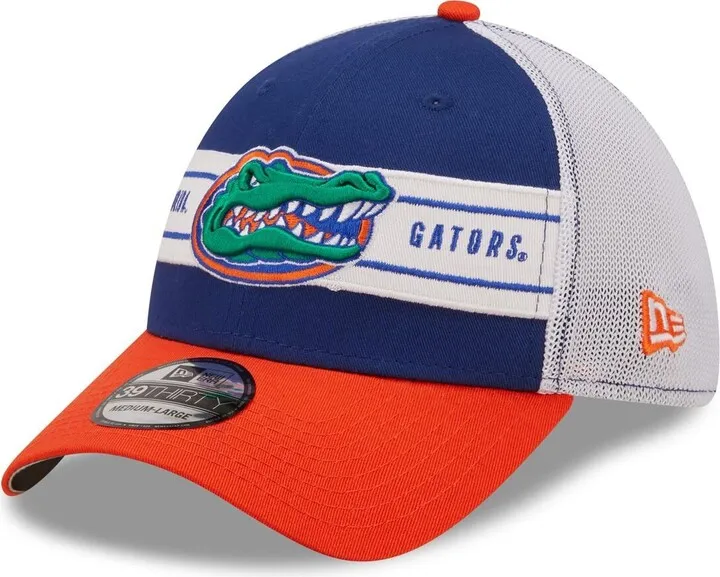 Men's New Era Royal and Orange Florida Gators Banded 39THIRTY Flex Hat