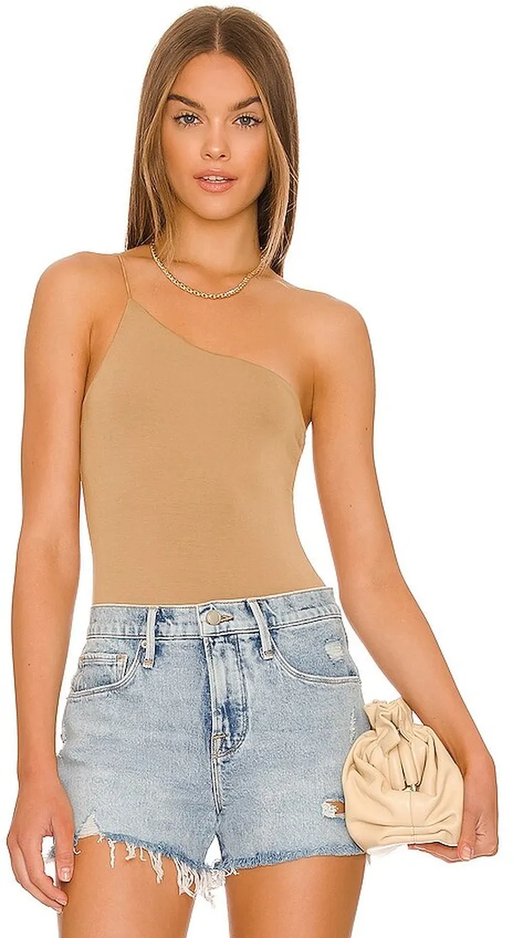 One Shoulder Corded Bodysuit