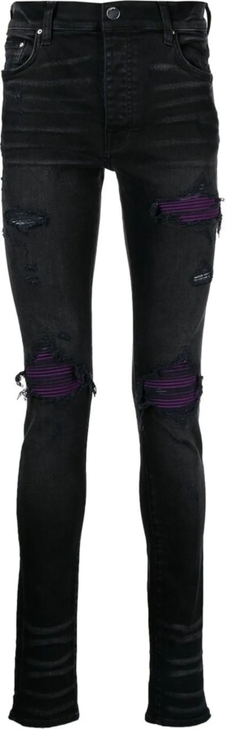 Ripped-Detail Skinny Jeans