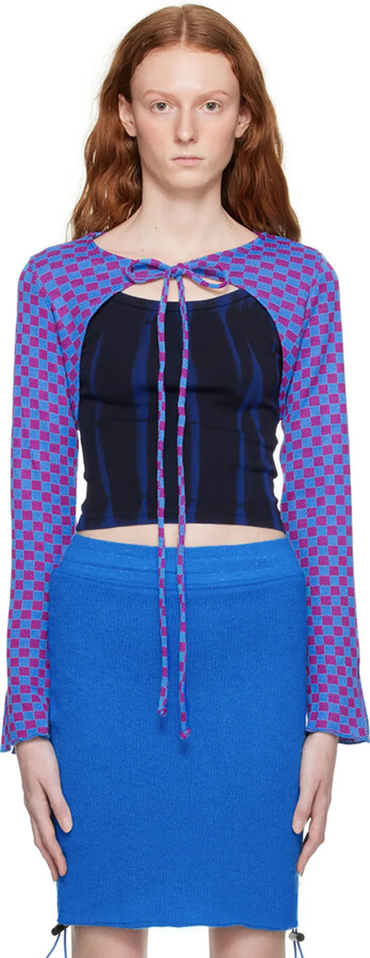 KkCo Blue & Purple Cowrie Cardigan