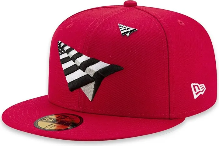 Men's New Era Crimson Paper Planes Logo 59FIFTY Fitted Hat