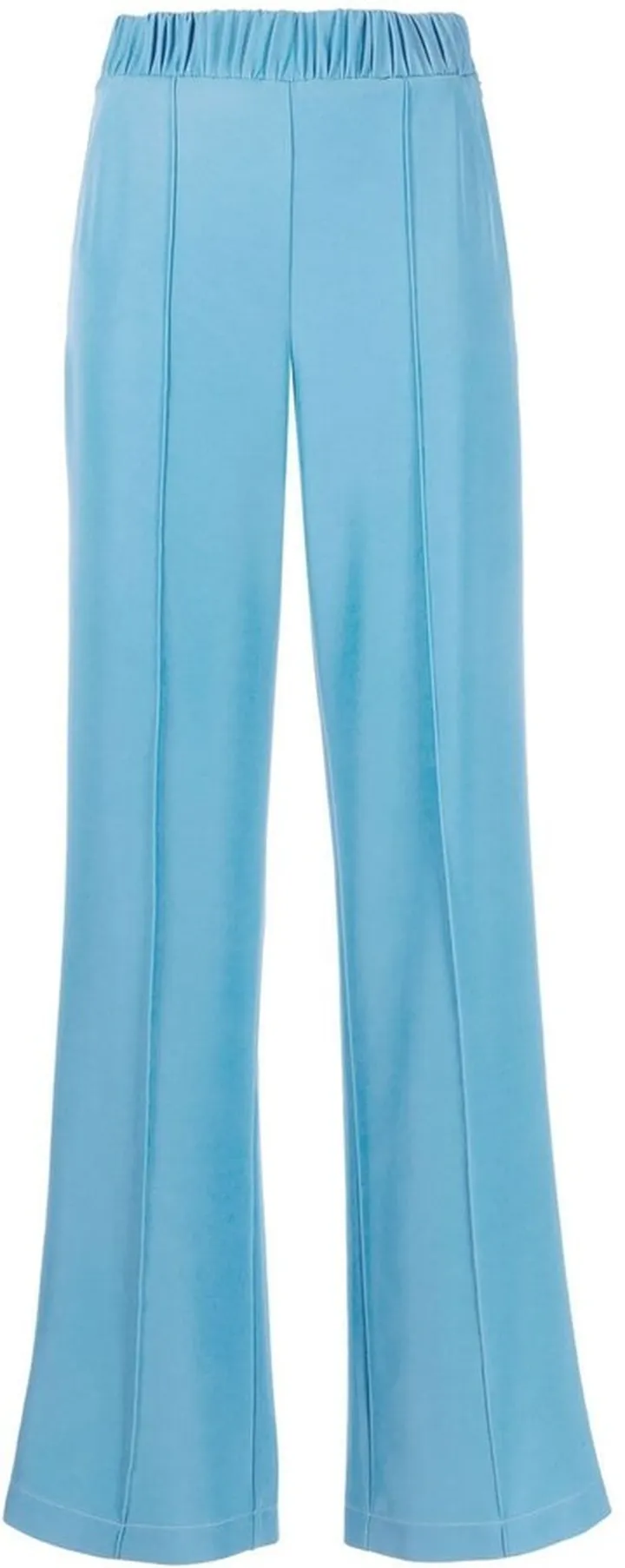 High-Waisted Elasticated-Waistband Trousers