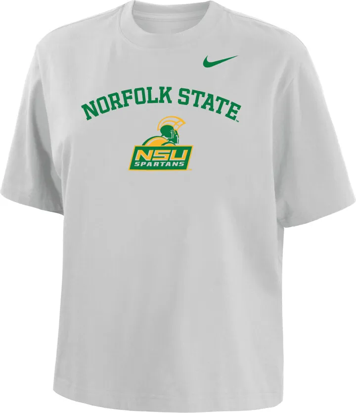 Nike Women's College (Norfolk State) Boxy T-Shirt in White