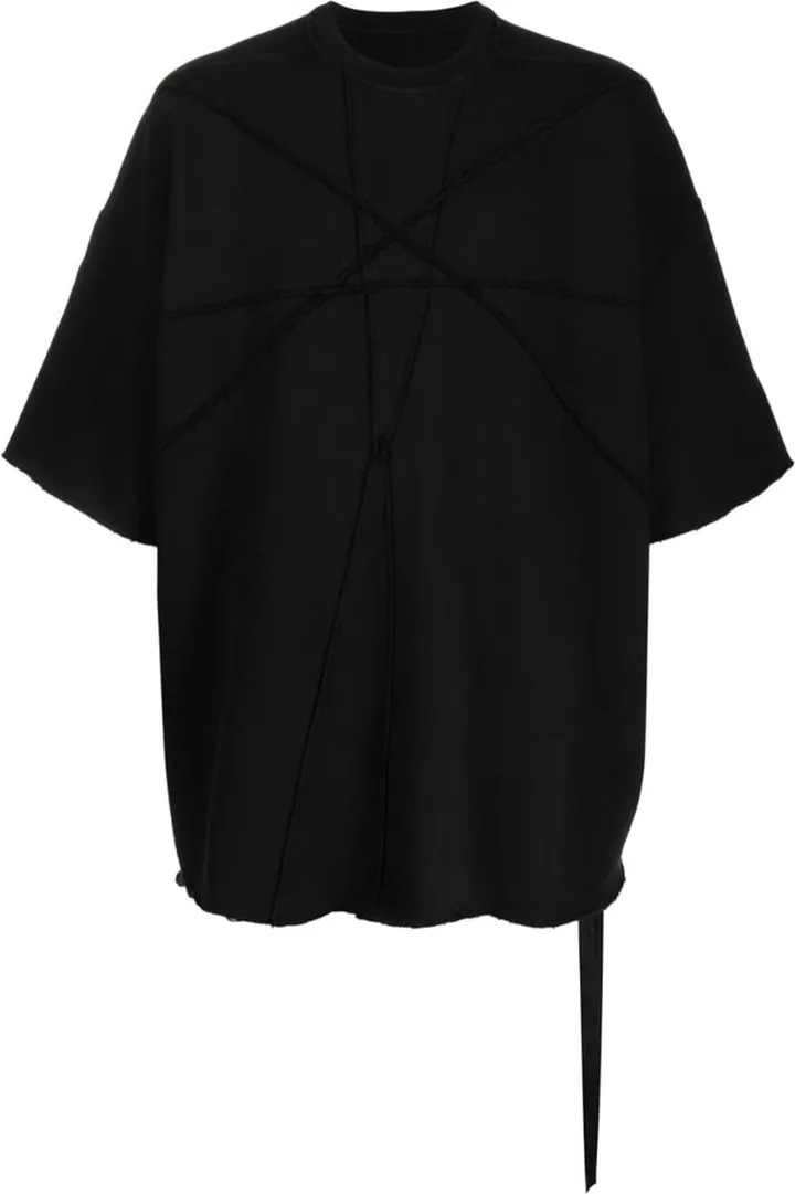 oversize exposed-seams T-shirt
