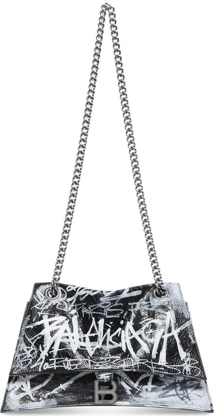 Crush leather shoulder bag