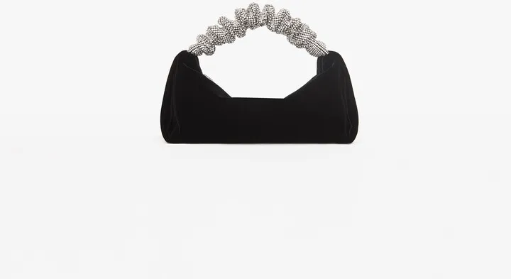 Alexander Wang Unisex Scrunchie Mini Bag in Velvet Black