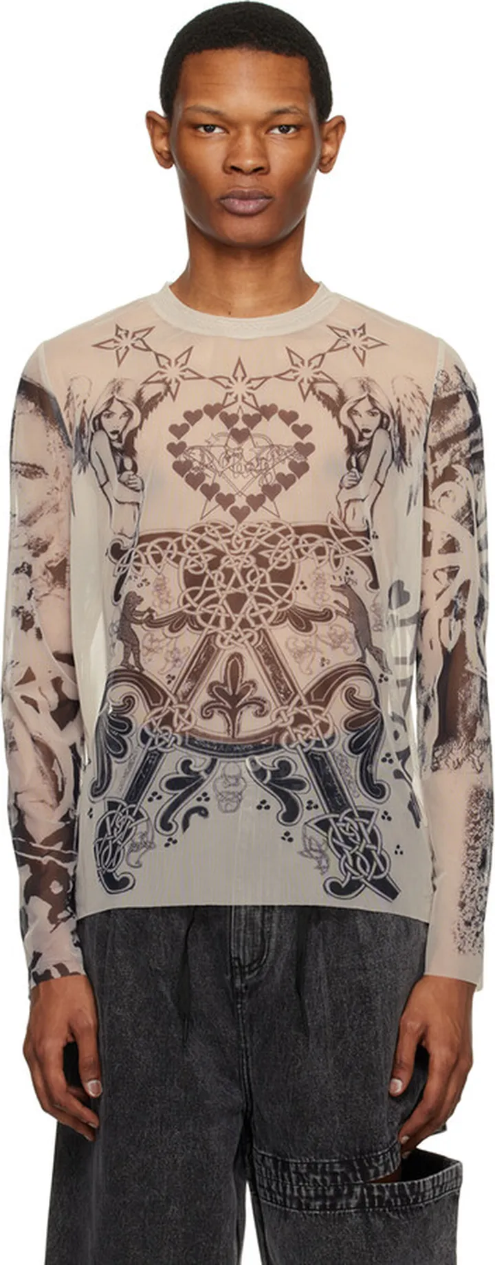 Perks and Mini Beige Tattoo Long Sleeve T-Shirt