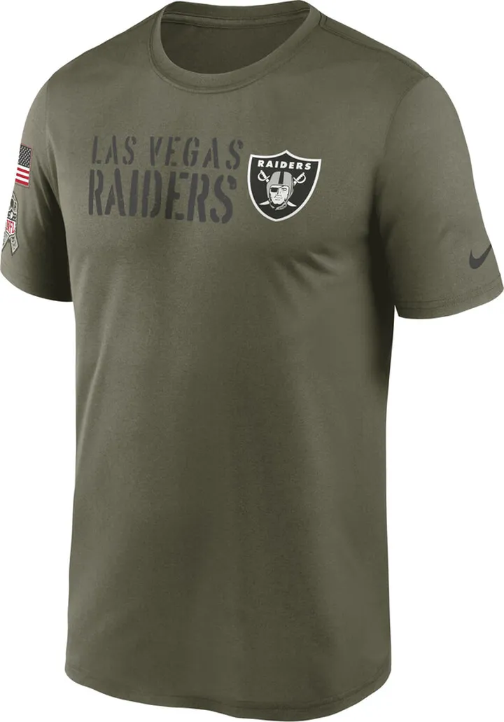 Nike Men's Dri-FIT Salute to Service Legend (NFL Las Vegas Raiders) T-Shirt in Brown