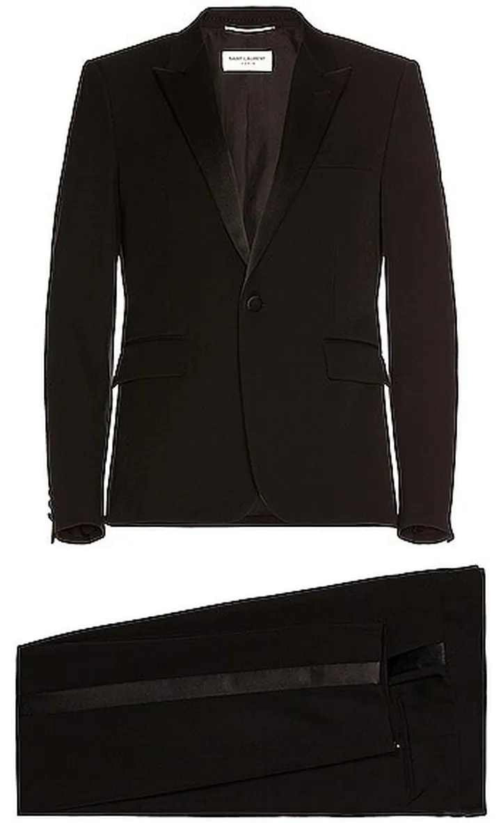 Saint Laurent Tuxedo Grain De Poudre in Black
