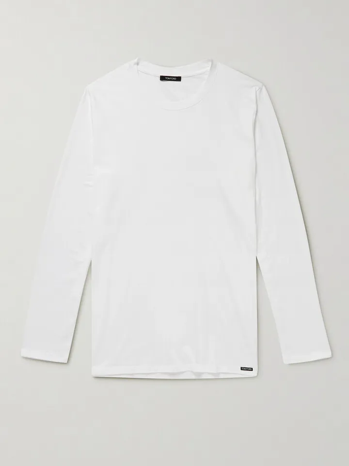 Stretch Cotton and Modal-Blend T-Shirt