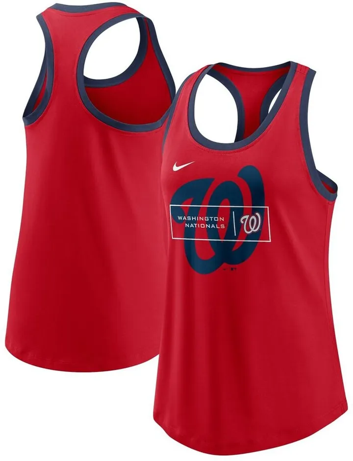 Women's Nike Red Washington Nationals X-Ray Racerback Performance Tank Top
