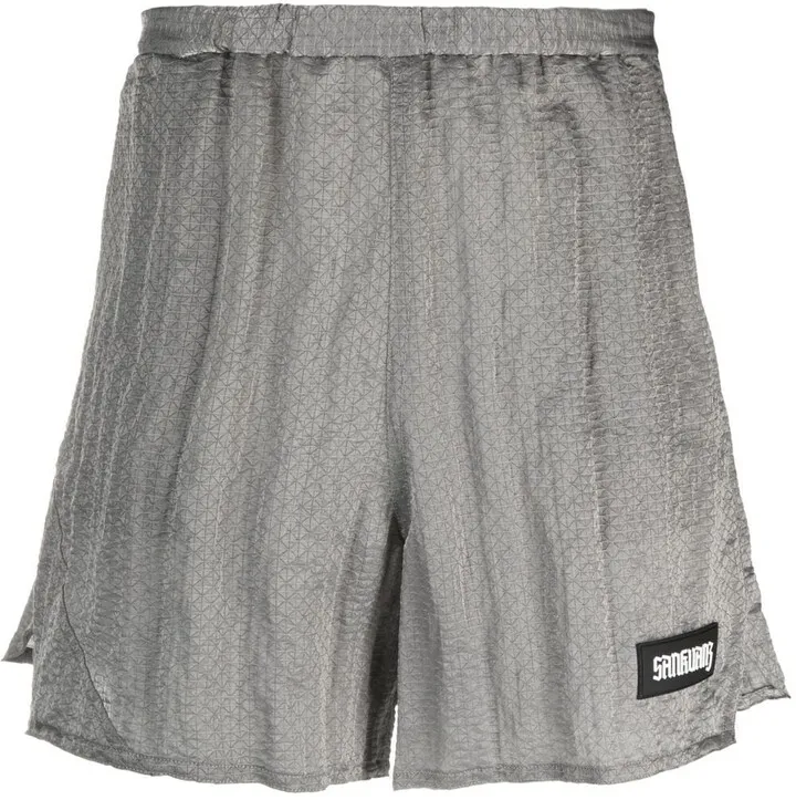 Geometric-Patterned Track Shorts