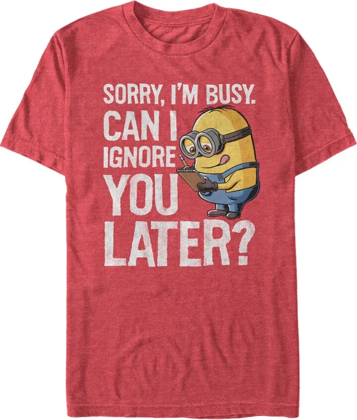 Fifth Sun Minions Men's Can I Ignore You Later Short Sleeve T-Shirt