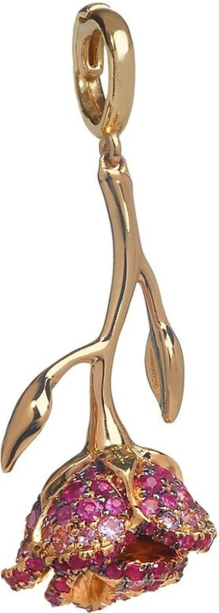 Annoushka X The Vampire's Wife 18K Yellow Gold & Pink Sapphire Rose Charm