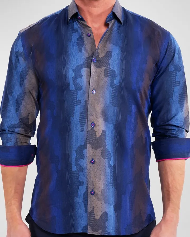 Men's Fibonacci Camo Degrade Sport Shirt
