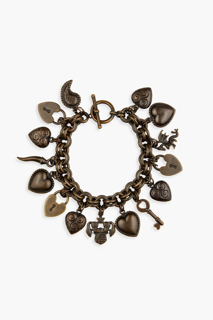 Burnished gold-tone bracelet