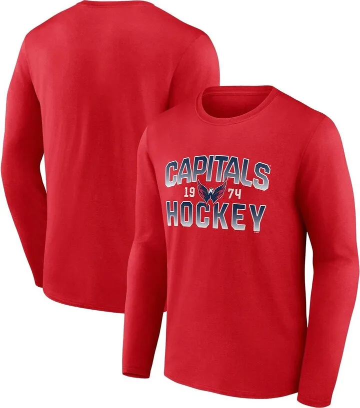 Men's Fanatics Branded Red Washington Capitals Skate Or Die Long Sleeve T-shirt