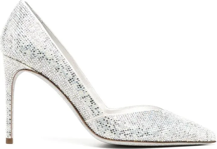 Crystal-Embellished 100mm Pumps