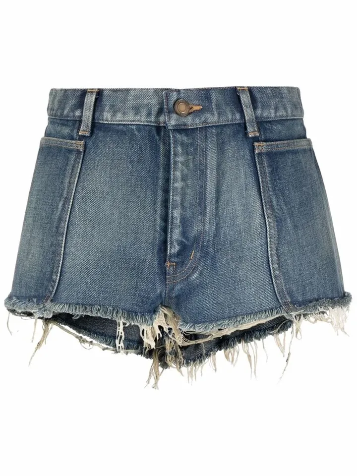 Distressed Denim Shorts