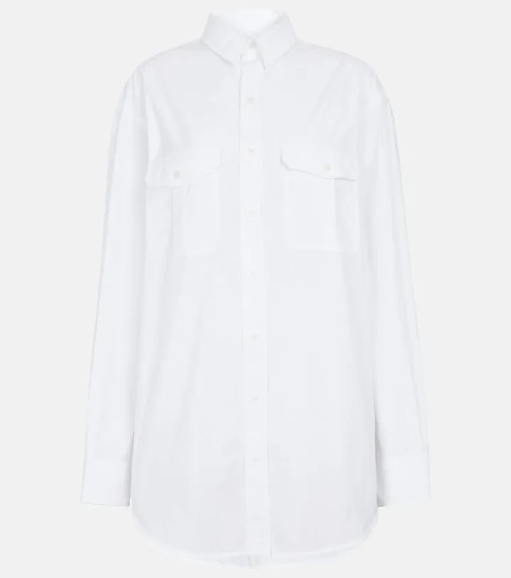Cotton poplin shirt dress