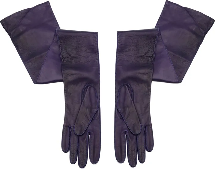 Bottega Veneta Intrecciato Purple Leather Gloves 306098-V5100-5050
