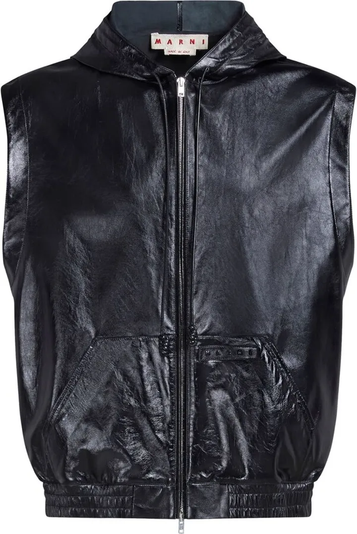 Sleeveless Leather Jacket