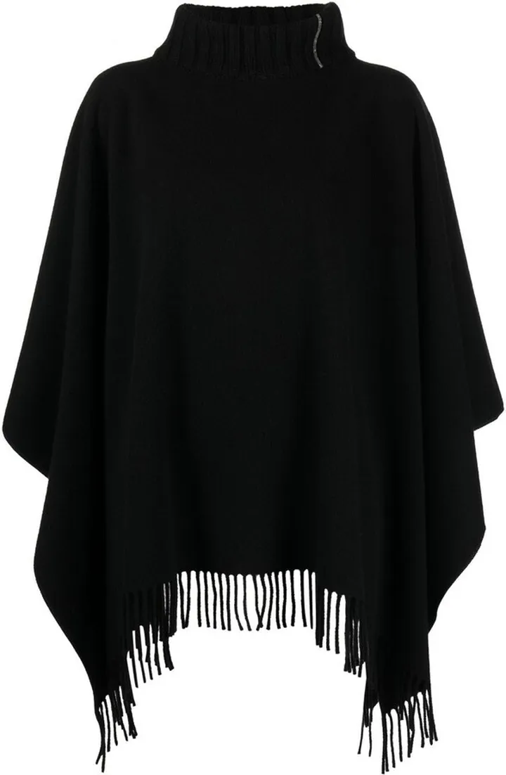 Fringed Knitted Cape