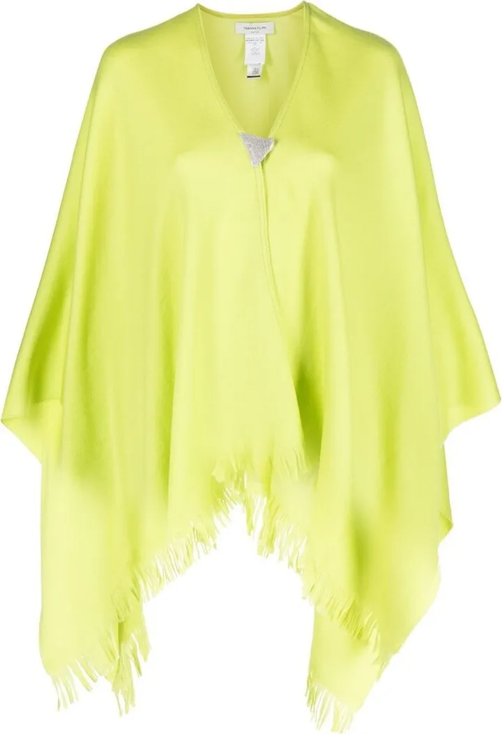 Bead-Embellished Fringed Cape