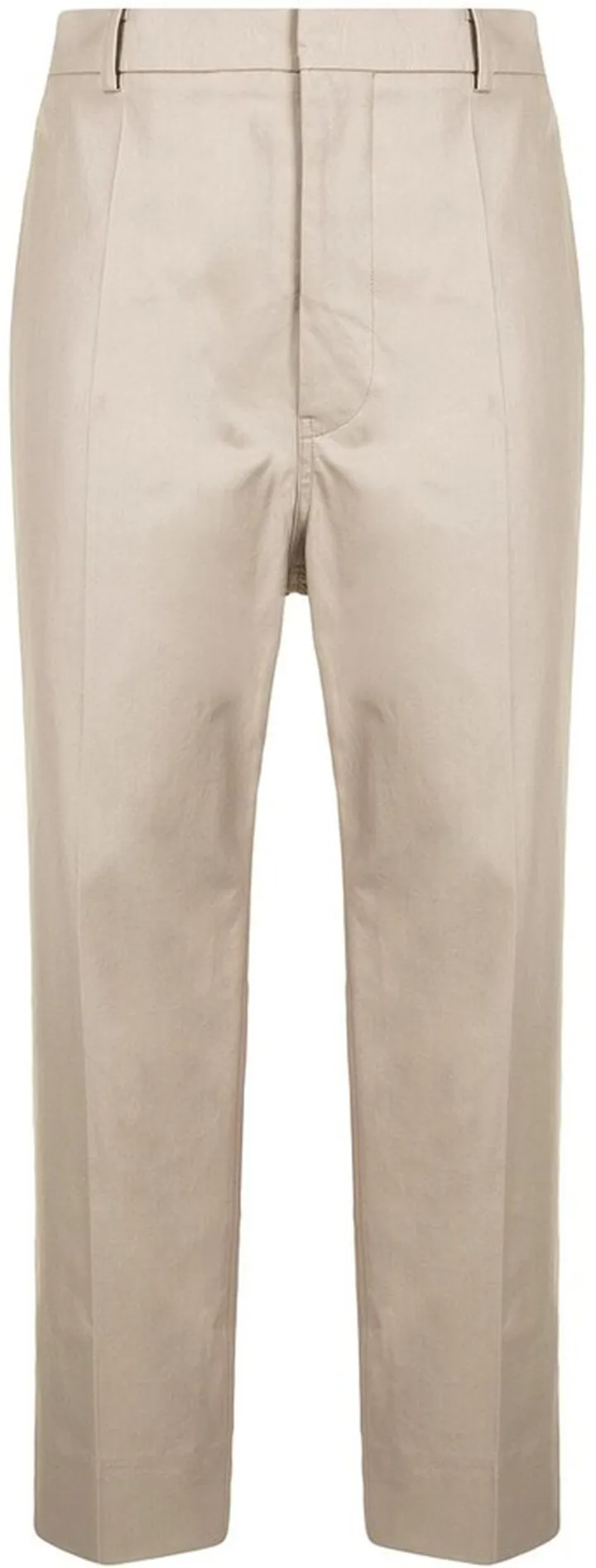 Cotton-Twill Cropped Cigarette Pants