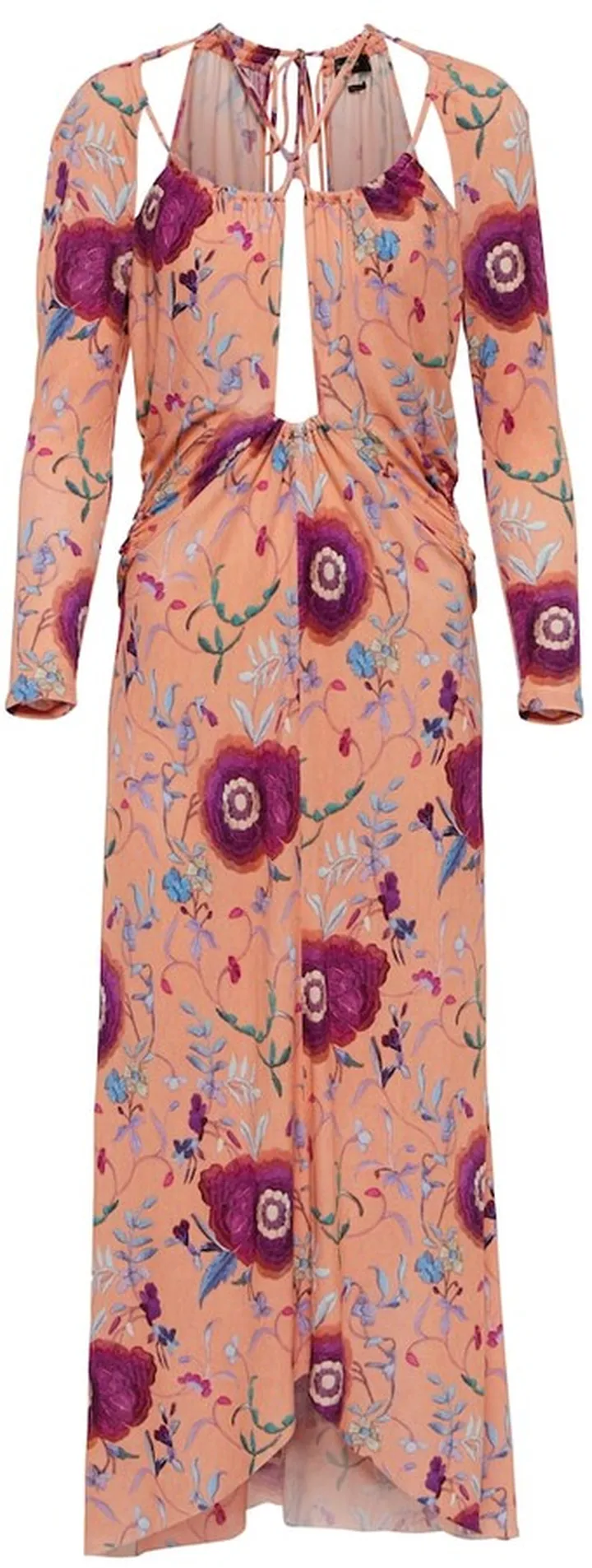 Jadessi floral cutout midi dress