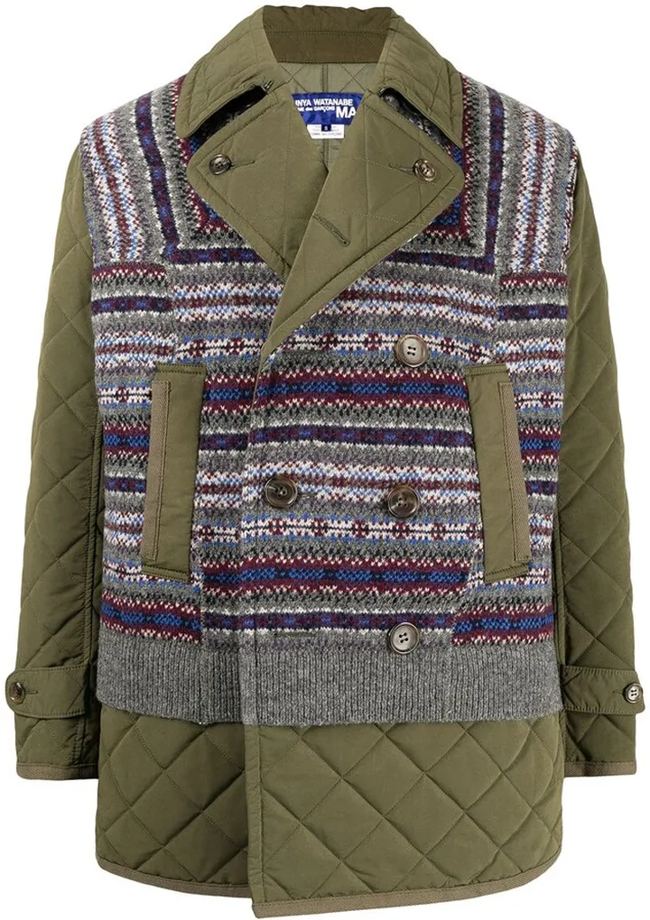 intarsia-knit Sweater Walking jacket