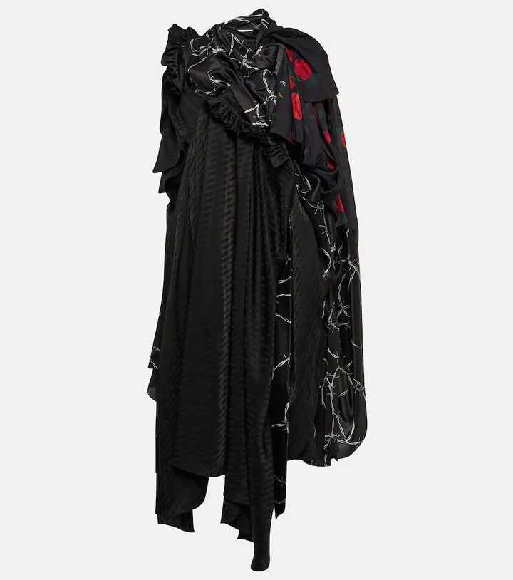 Deconstructed floral midi dress