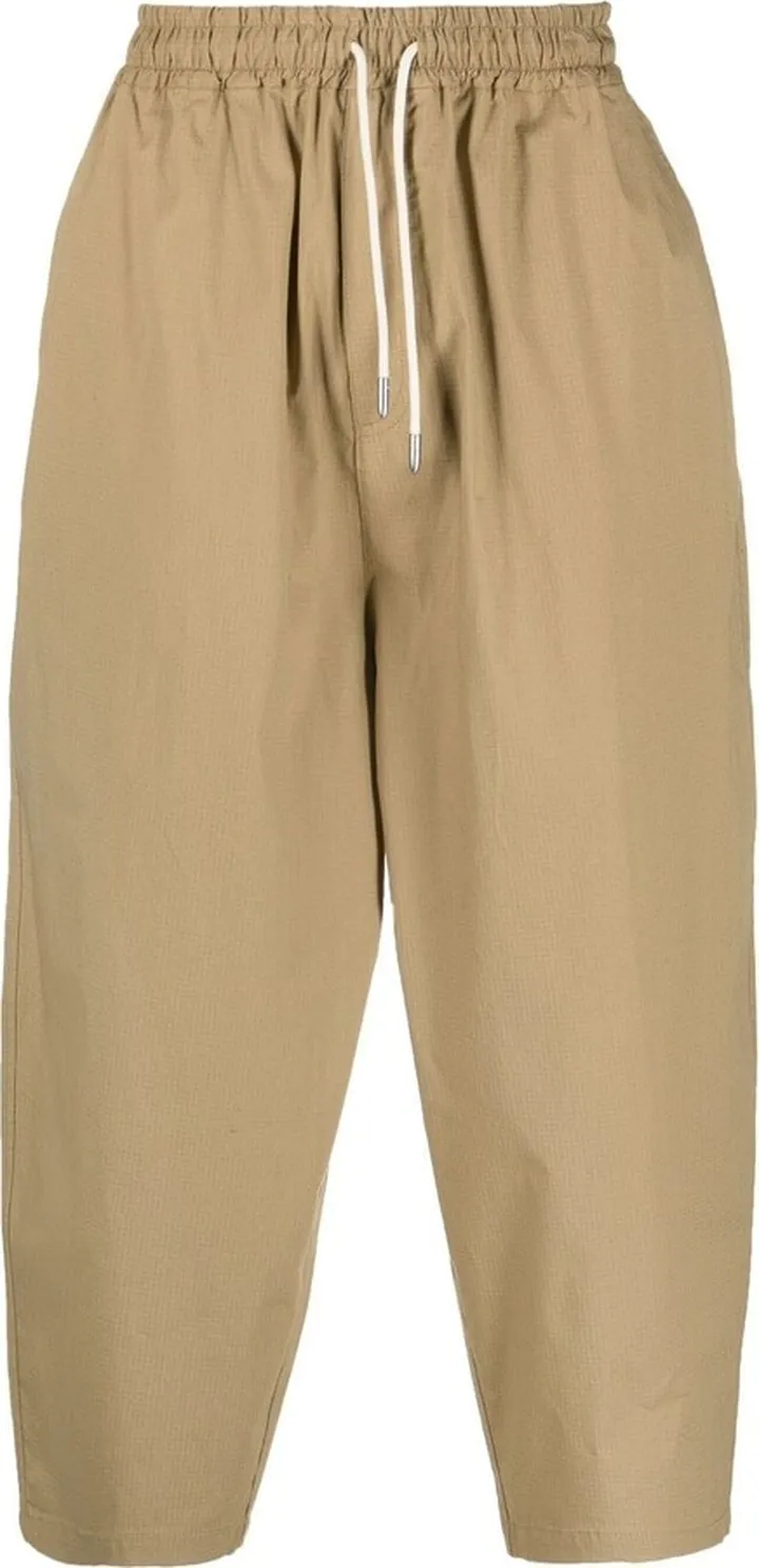 Wide-Leg Cotton Trousers