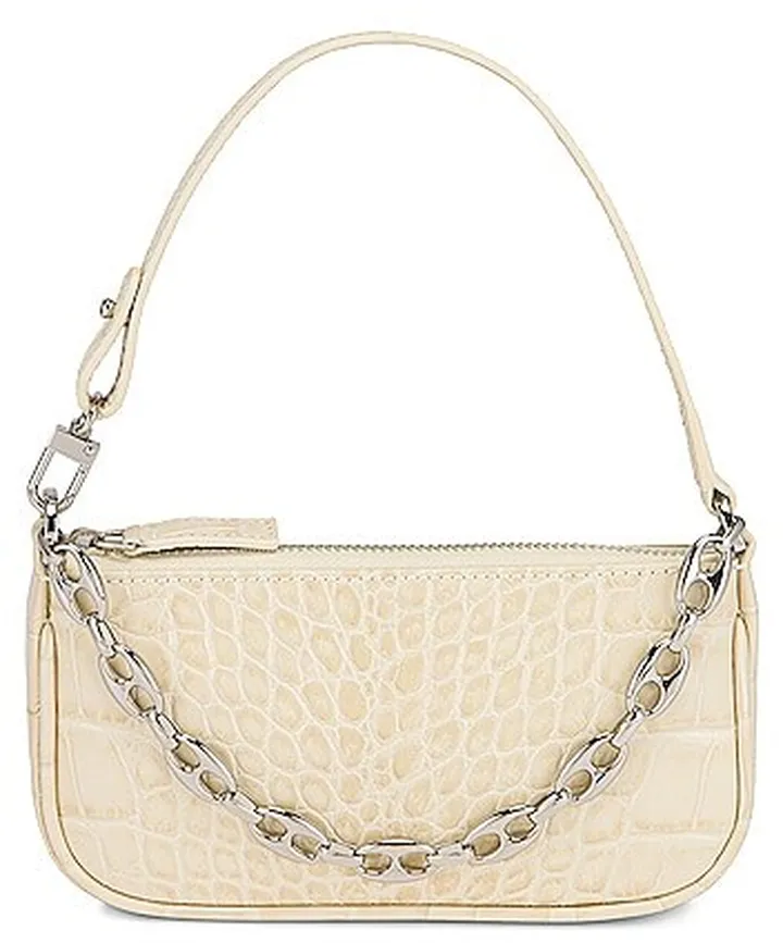 BY FAR Mini Rachel Bag in Cream