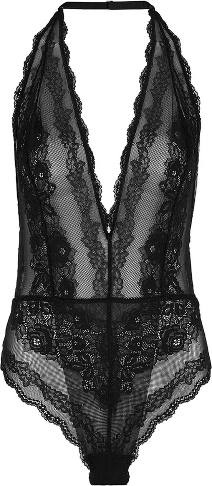 Wacoal Ravissant Halterneck Lace Thong Bodysuit