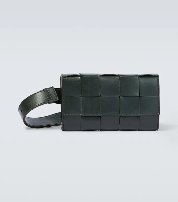 Cassette leather belt bag