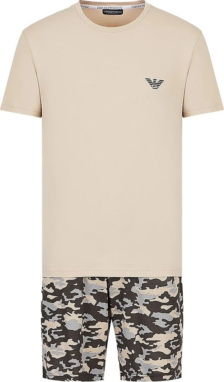 Camouflage Pajama Shirt & Shorts Set
