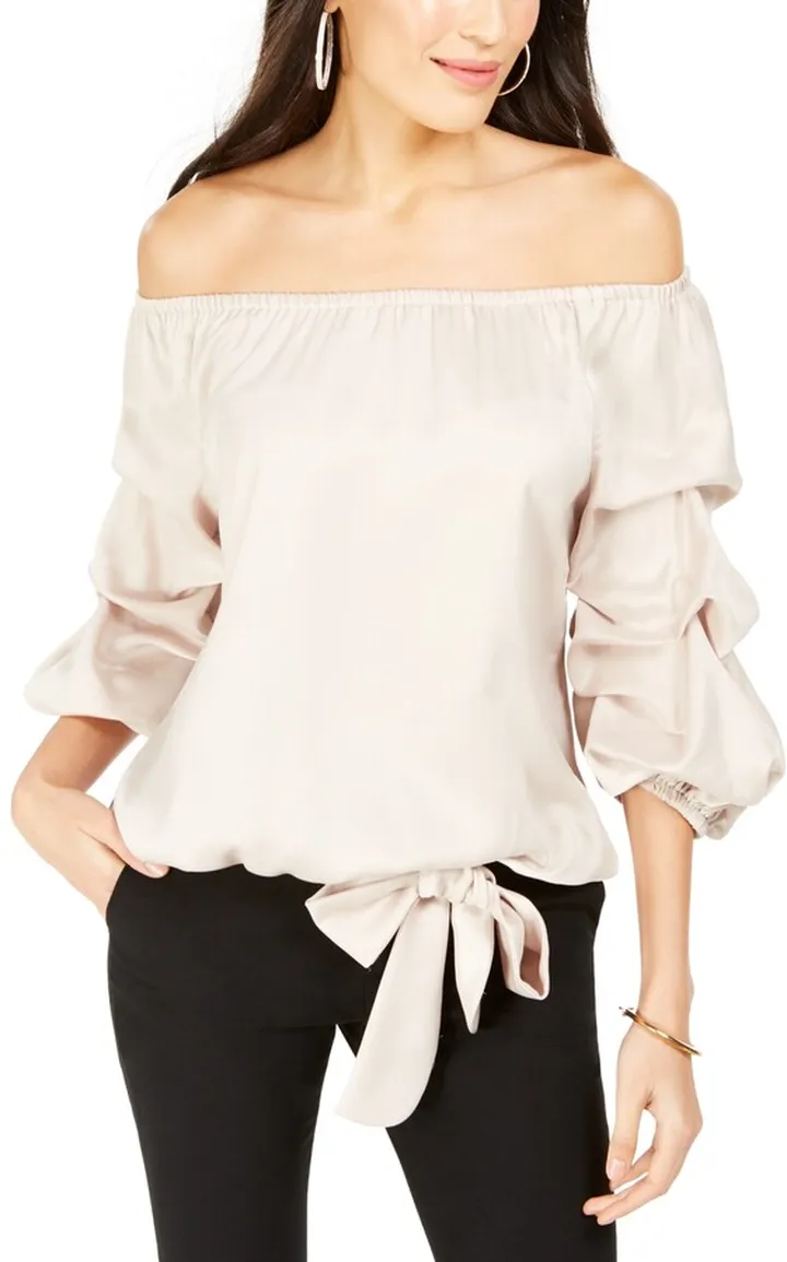 Msk Off-The-Shoulder Puff Sleeve Top