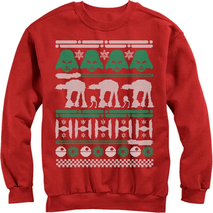 Men's Star Wars Ugly Christmas Sweater Sweatshirt - Kelly Green - 2X Large