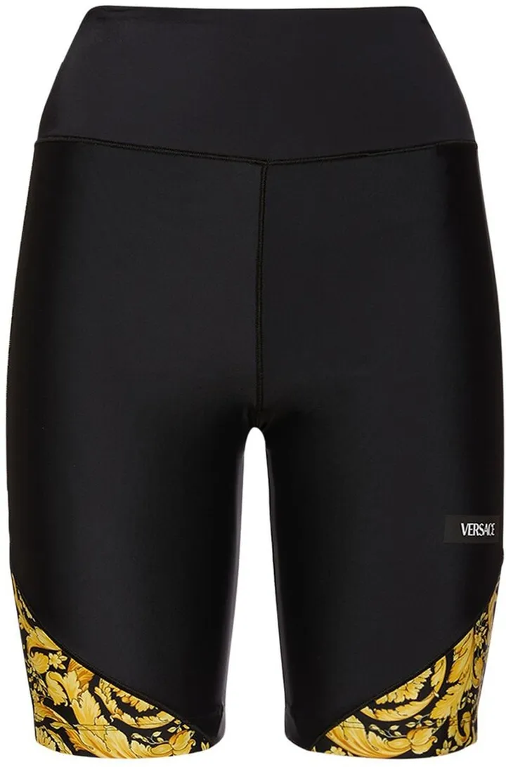 Barocco printed Lycra bike shorts