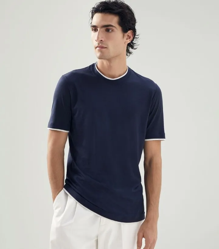 Brunello Cucinelli Silk-Cotton Layering T-Shirt