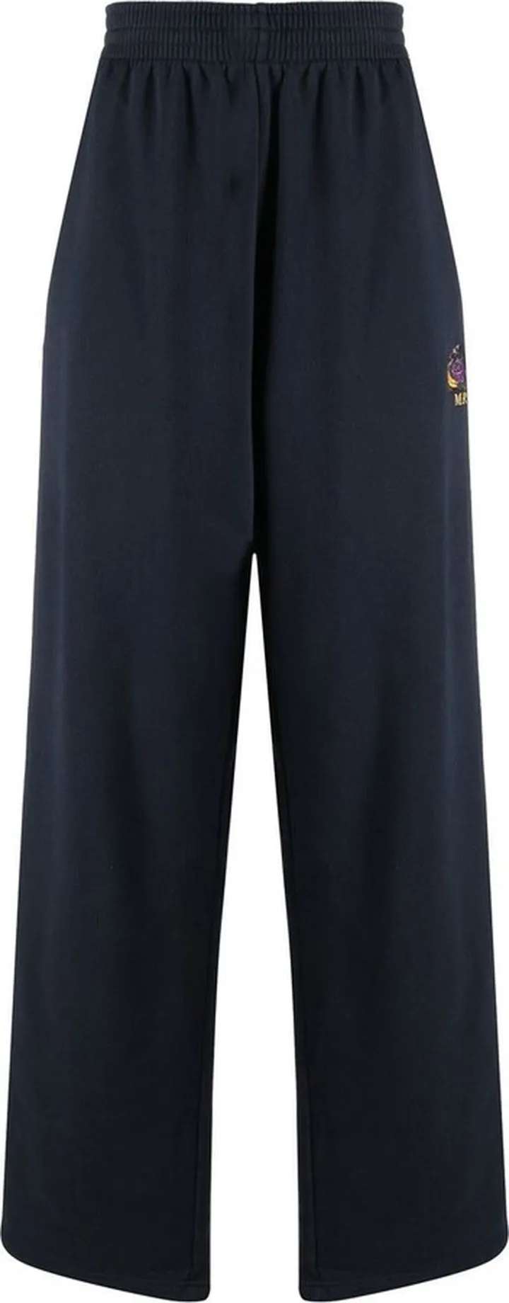 Logo-Embroidered Wide-Leg Track Pants