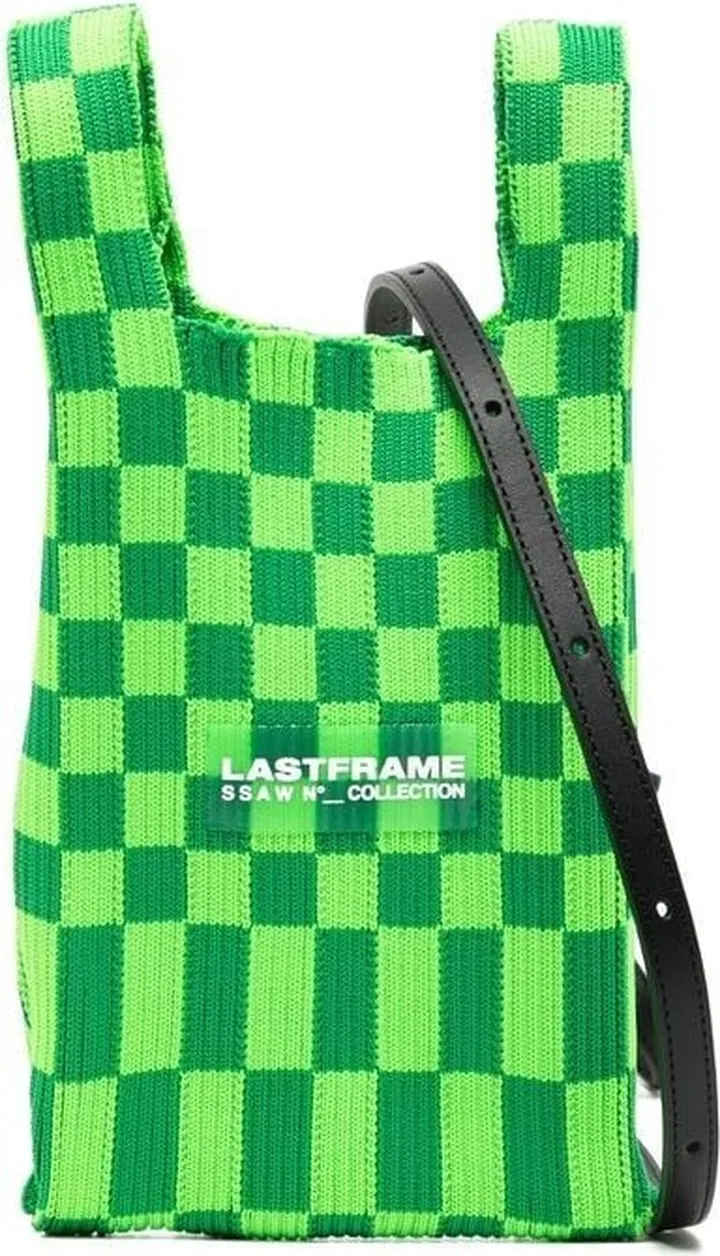 Ichimatsu check-pattern tote bag