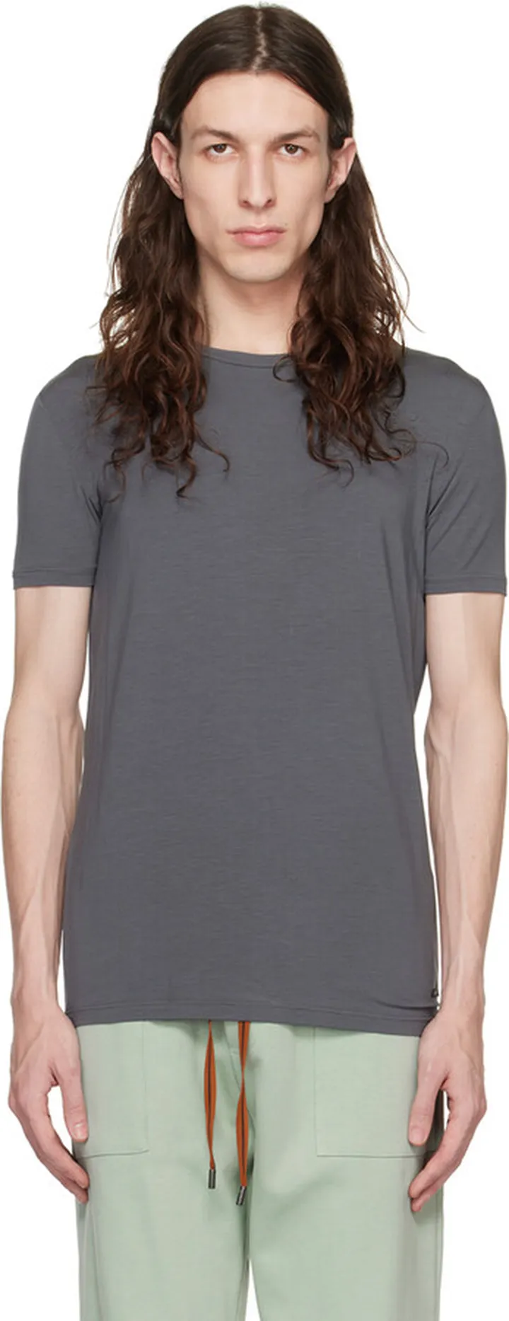 ZEGNA Gray Crewneck T-Shirt