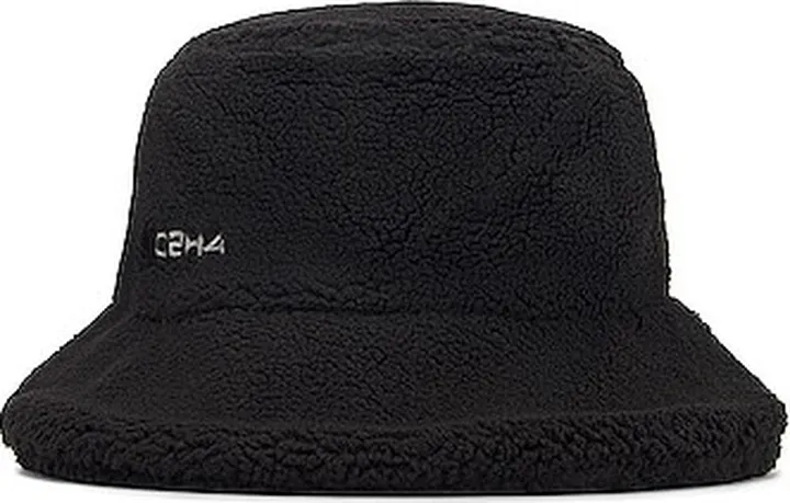 C2H4 Fleece Bucket Hat in Black