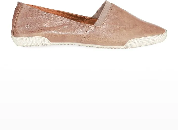 Melanie Antiqued Leather Slip-On Sneakers